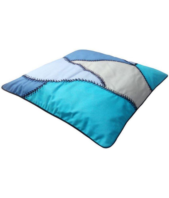 HugsnRugs Single Cotton Cushion Cover 40 x 40 cm (16 x 16) - Blue