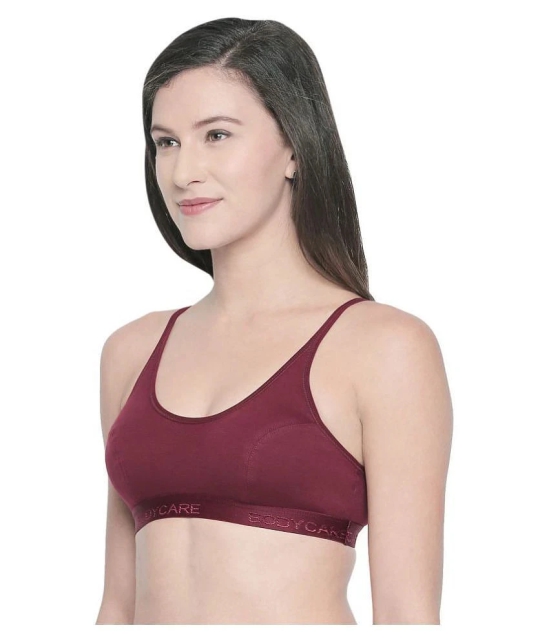 Bodycare Cotton Lycra Seamless Bra - Red - 34