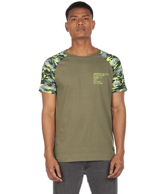 Colt - Cotton Blend Regular Fit Green Men's T-Shirt ( Pack of 1 ) - None