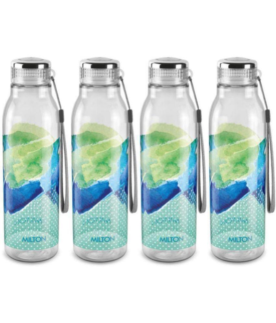 Milton Helix 1000 Pet Water Bottle, Set of 4, 1 Litre Each, Green - Green