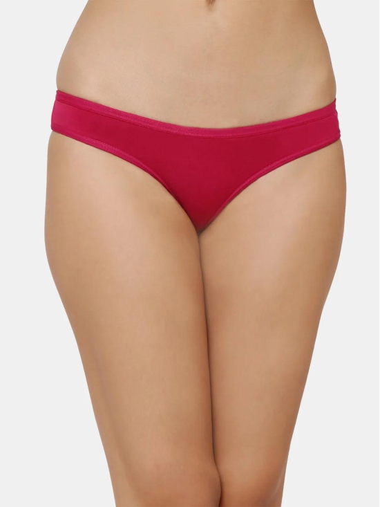 Women’s Solid Red Low-Rise Thong Brief | SUNNY-RD-1 |-XL