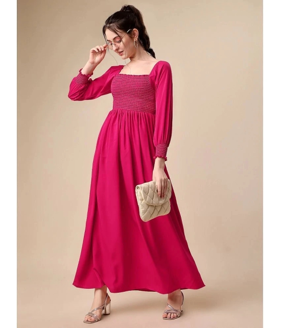 Sheetal associates - Pink Crepe Womens Gown ( Pack of 1 ) - None