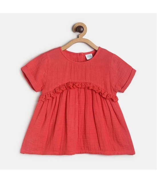 MINI KLUB - Red 100% Cotton Girls Top ( Pack of 1 ) - None