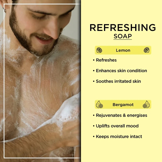 Refreshing Soap | Lemon & Bergamot (Multi Packs) Value Pack of 4