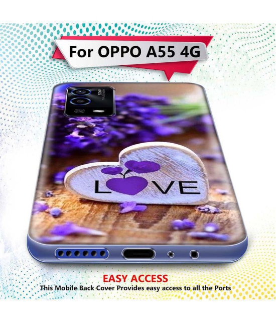 Fashionury Multicolor Printed Back Cover Silicon Compatible For Oppo A55 4G ( Pack of 1 )