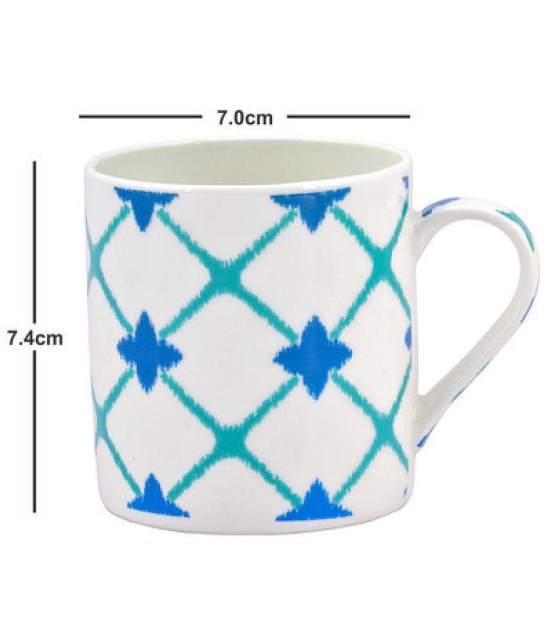 GoodHomes - Bone China Single Walled Coffee Cup 210 ml ( Pack of 6 ) - Multicolor