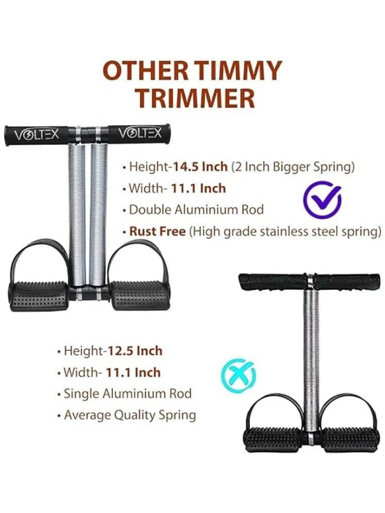 VOLTEX  Double Spring Tummy Trimmer Men and Women for Abs Workout Stomach Exercise Machine for Women and Men Exercise - Black