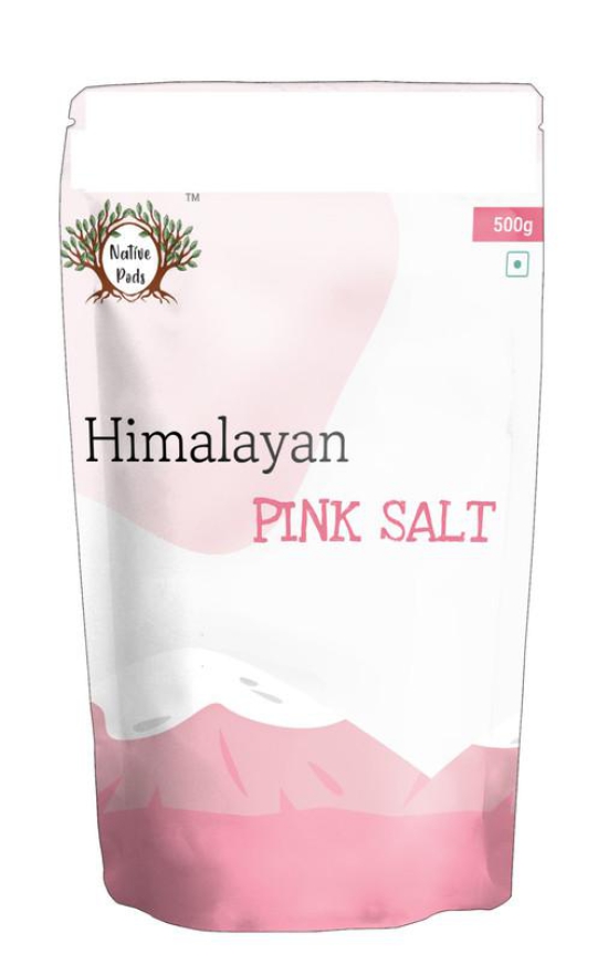 Native Pods Himalayan Pink Salt 500gm - Non-Iodized for Weight Loss & Healthy Cooking