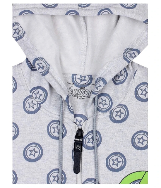 Proteens Boys Grey Avengers Printed Hooded Sweatshirt - None