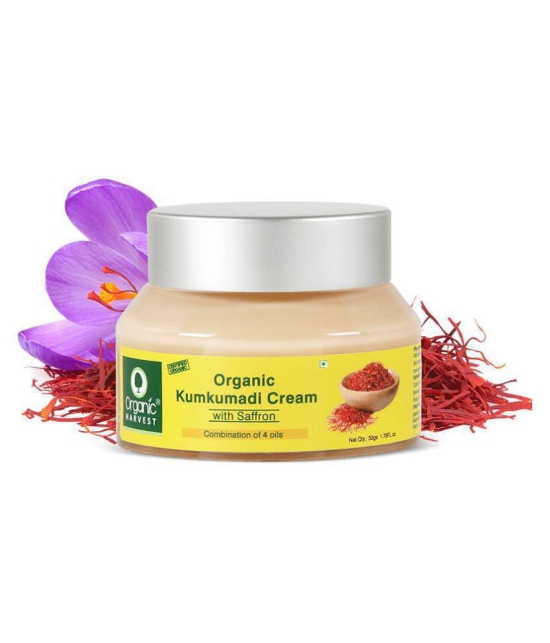 Organic Harvest Kumkumadi Face Cream with Saffron Combination of Vetiver, Banyan, Manjishtha & Turmeric Oil for Healthy, Glowing Clear Skin - 50gm