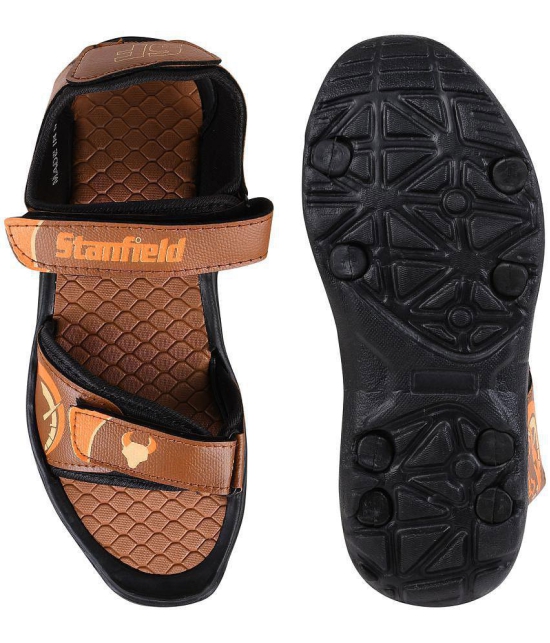 Stanfield Beige Synthetic Leather Sandals - None