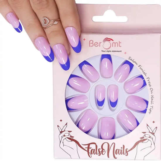 PLAIN FRENCH TIPS (NAIL KIT INCLUDED)-Bright Blue