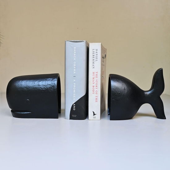 Whale Metal Bookends