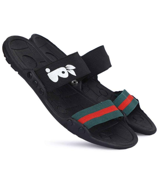 Buxton Black Mens Slide Flip Flop - None