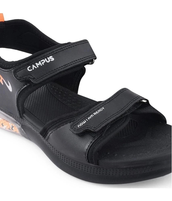 Campus - Black Mens Floater Sandals - None