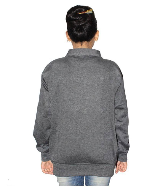 Goodluck Woollen Grey Non Hooded Sweatshirt - M