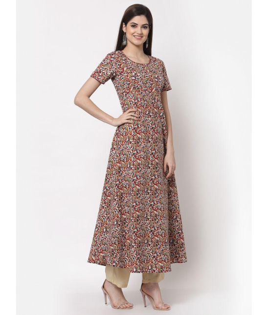 Kbz Cotton Multi Color Fit And Flare Dress - Single - L