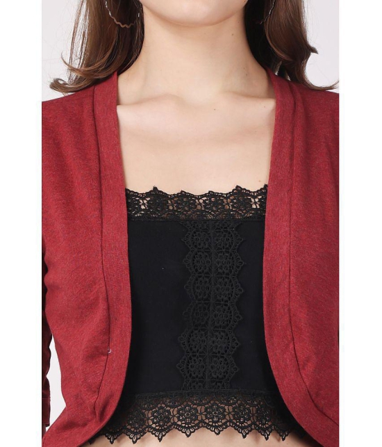 Affair Cotton Womens Shrugs - Maroon ( Single ) - None