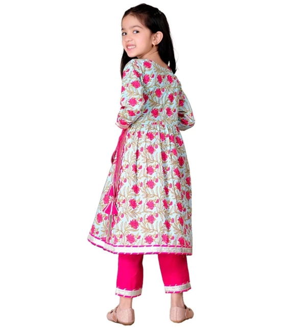 Itemzon Pink Viscose Girls Kurta and Pant Set ( Pack of 1 ) - None