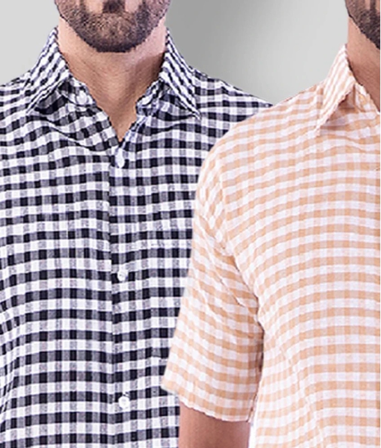 DESHBANDHU DBK - Multicolor Cotton Regular Fit Mens Casual Shirt (Pack of 2 ) - None