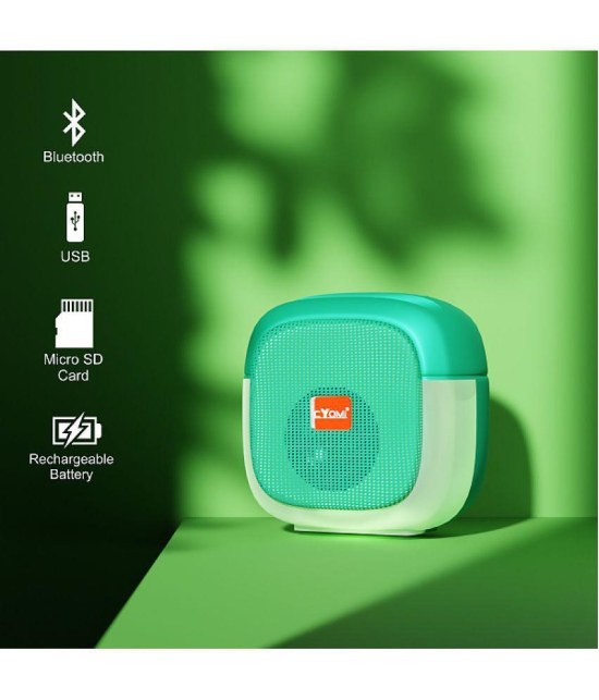 CYOMI Cy631 5 W Bluetooth Speaker Bluetooth v5.0 with SD card Slot Playback Time 4 hrs Green - Green