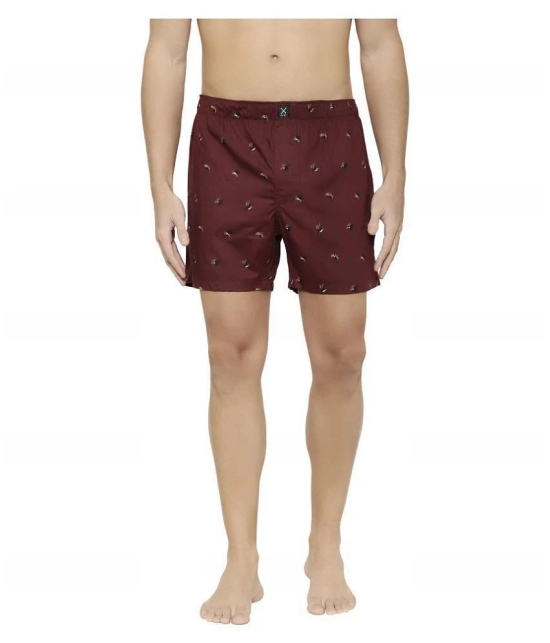 XYXX - Maroon Cotton Blend Mens Boxer ( Pack of 1 ) - M