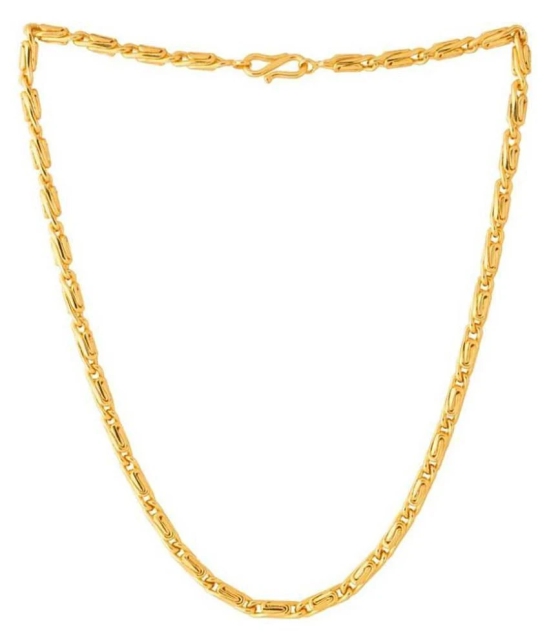 Jewar Mandi Gold Plated Chain 24 Inch Designer Link Chain Real Look, Real Handmade Spacial Designer Gold Brass & Copper Jewelry for Women & Girls 8316 - Golden