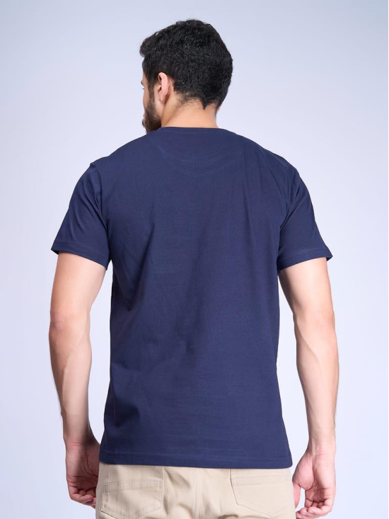 Mens 100% Cotton Starry night navy Half Sleeves Expert Tee - ET7