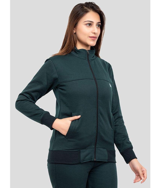 YHA Fleece Womens Zippered Sweatshirt ( Green ) - None