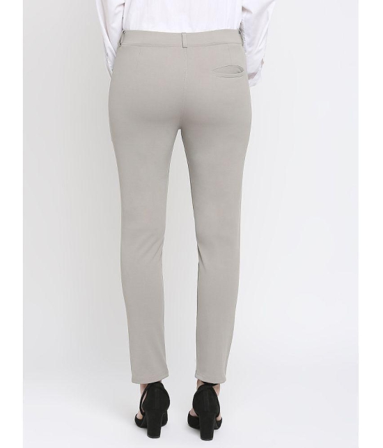 Smarty Pants - Grey Lycra Straight Women''s Formal Pants ( Pack of 1 ) - None