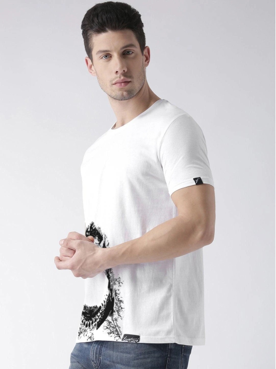 Young Trendz Bio-Wash Cotton Half Sleeve SHARK Graphic Printed WHITE T-Shirt-WHITE / Medium / 100% Bio Wash Cotton