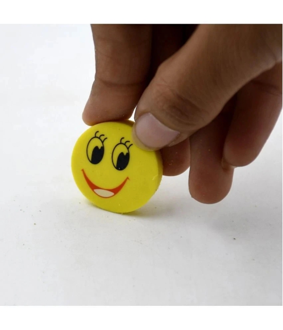 CUTE SMILE EMOJI ERASERS 4pcs pack of  1