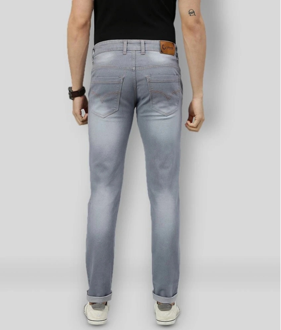 Urbano Fashion - Grey Cotton Blend Slim Fit Mens Jeans ( Pack of 1 ) - None