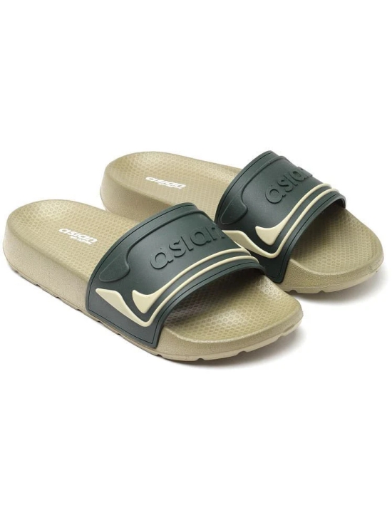 ASIAN Olive Mens Slide Flip Flop - None