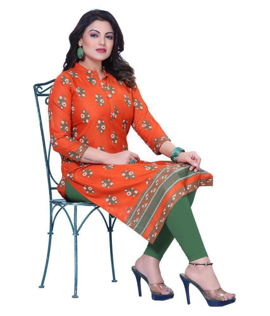 HAYA Rust Rayon Straight Kurti - L