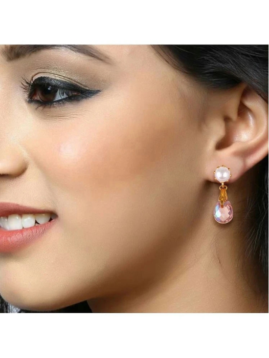 Vighnaharta Gold Drop Earrings ( Pack of 1 ) - Gold