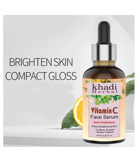 Premium Khadi Vitamin C Serum For Anti-Pollution Face Serum With Hyaluronic Acid Face Serum 30 mL