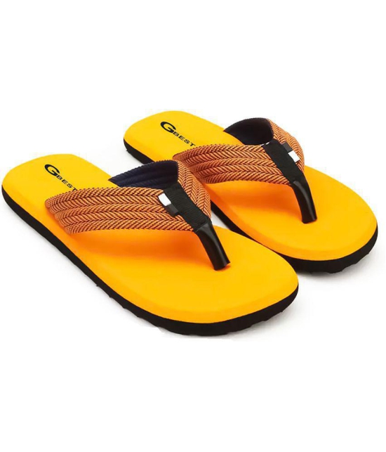 GBest - Orange Men's Thong Flip Flop - None