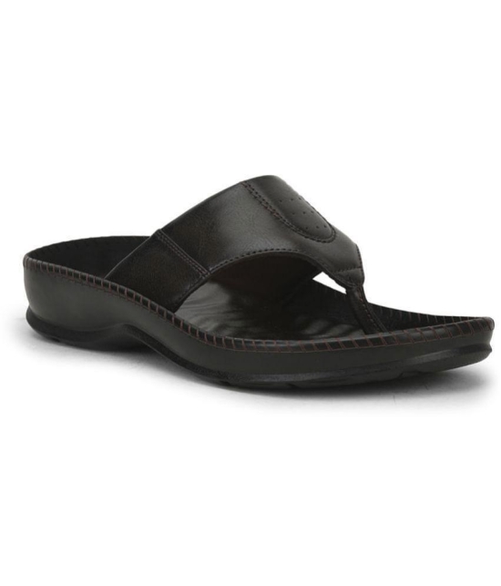 Liberty - Brown Mens Leather Slipper - None