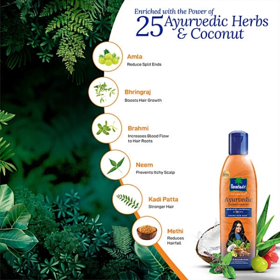 Parachute Advansed Ayurvedic Hair Oil, 180 Ml