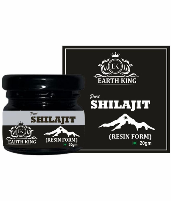 EARTH KING Pure Ayurvedic Shilajit/Shilajit Resin | Raw Shilajit | Shudh Shilajit | (Semi Liquid) - 20Gm (Pack of 1)