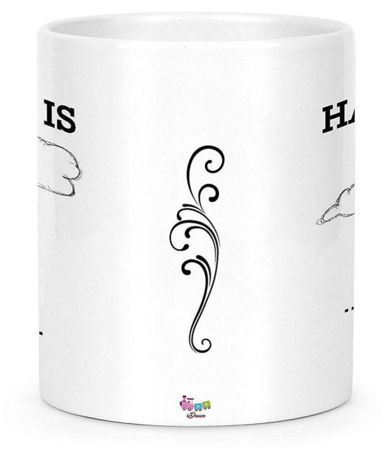 Idream Quote Printed Ceramic Coffee Mug 1 Pcs 330 mL - White