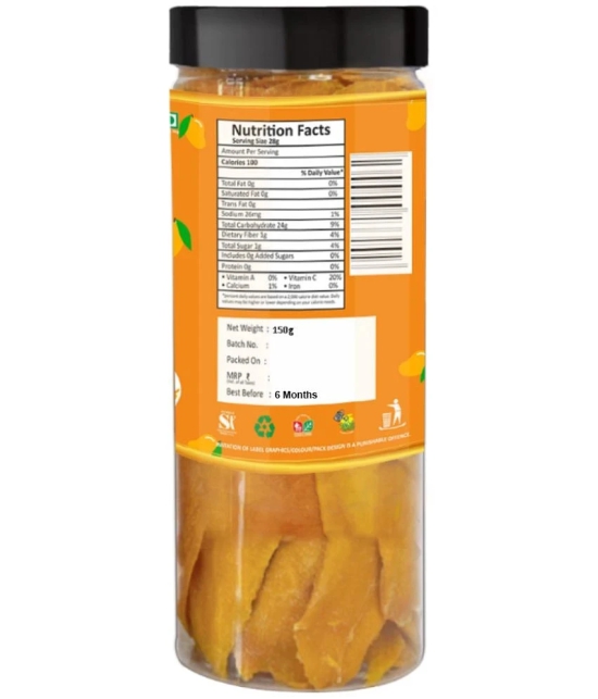 YUM YUM Dried Mango Sliced 600 g (Pack of 4 - 150 g Jar Each) Mango Fruits