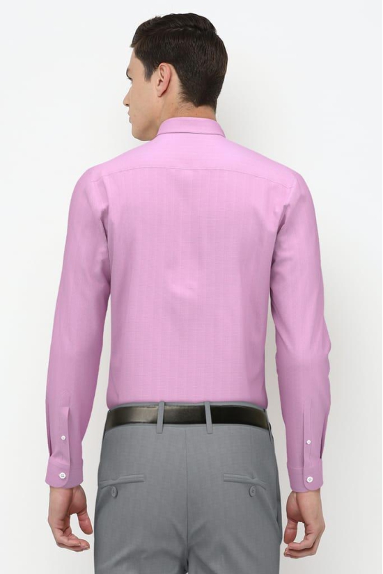 Men Pink Slim Fit Formal Full Sleeves Formal Shirt