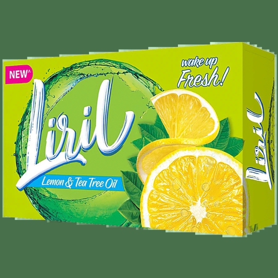 Liril Lemon & Tea Tree Oil Soap, Made From 100% Vegetable Oils, 75 G Carton