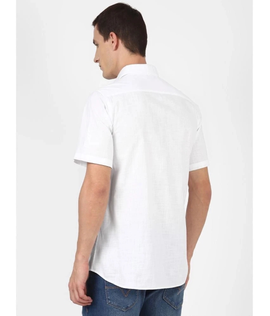 UrbanMark 100% Cotton Regular Fit Solids Half Sleeves Mens Casual Shirt - White ( Pack of 1 ) - None