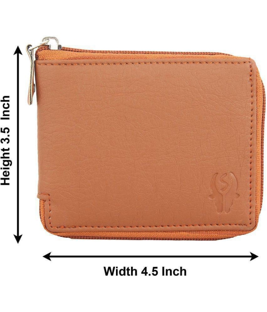 samtroh - PU TAN Men''s Regular Wallet ( Pack of 1 ) - Tan