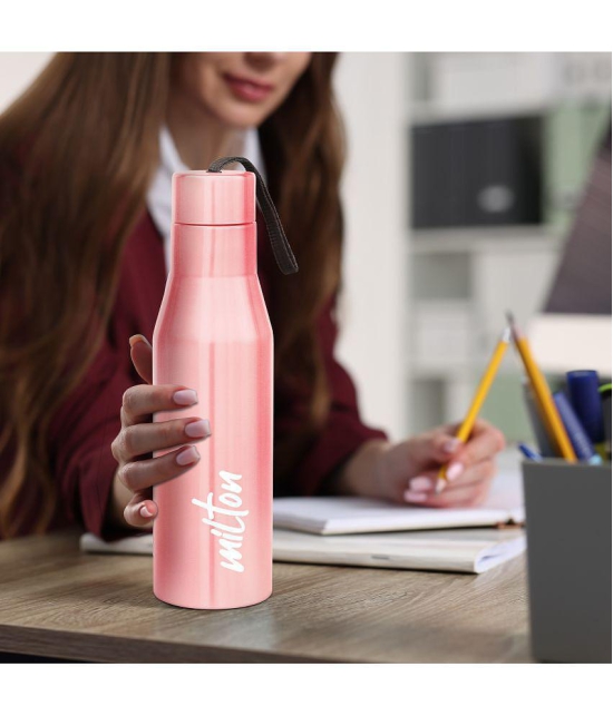 Milton - SUPER 750,LIGHT PINK Light Pink Water Bottle 650 mL ( Set of 1 ) - Light Pink