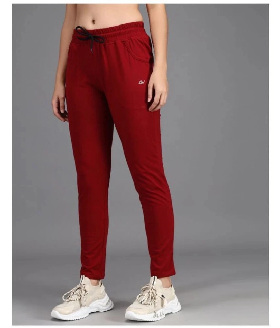 Addyvero Maroon Cotton Blend Trackpants - Single - 36