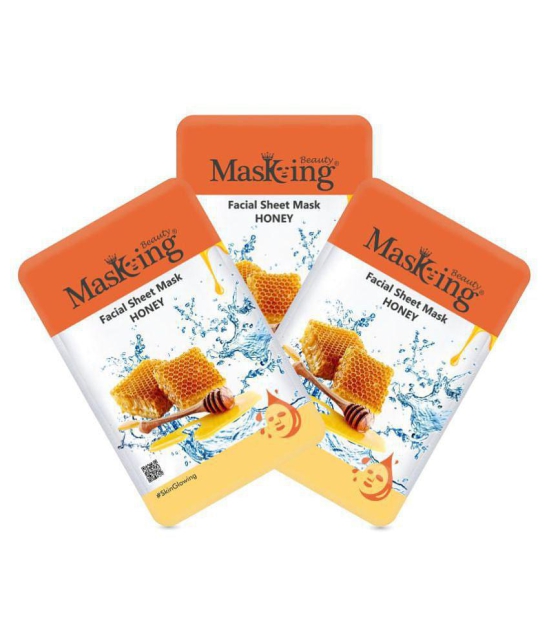 Masking Beauty Honey Face Sheet Mask Masks 60 ml Pack of 3